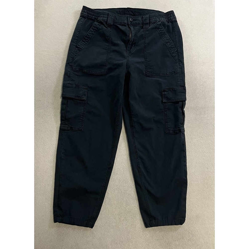 American Eagle Cargo Pants Women's 10 Short Blue Cotton Lyocell Stretch Utility